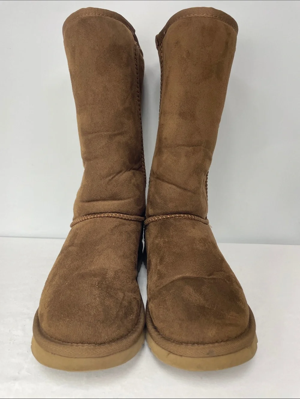 UGG Suede Mid-Calf Winter Boots, Size 9